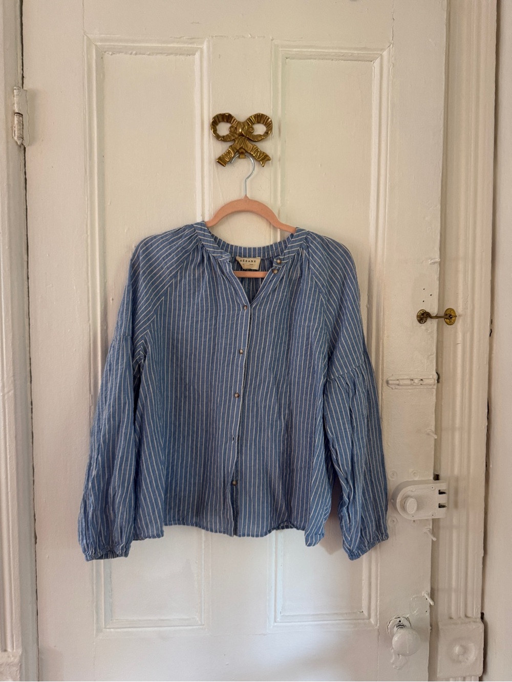 Sezane nerissa light blue shirt - Picture 3 of 6